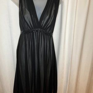 Elegant Black Silk Vintage dress